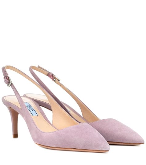 prada suede slingback sandals|Prada slingback pointed toe pumps.